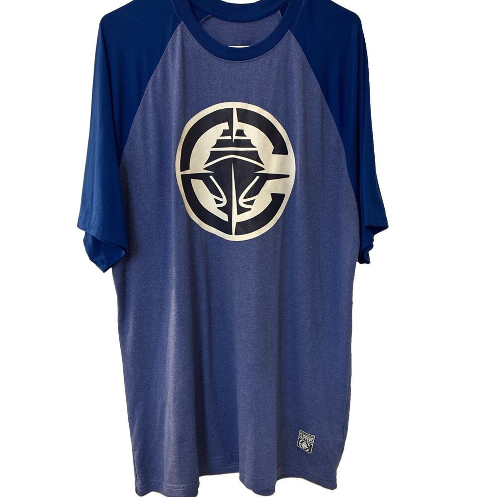 NBA Los Angeles Clippers Men’s XL Shirt Raglan Blue Performance Athletic Tee